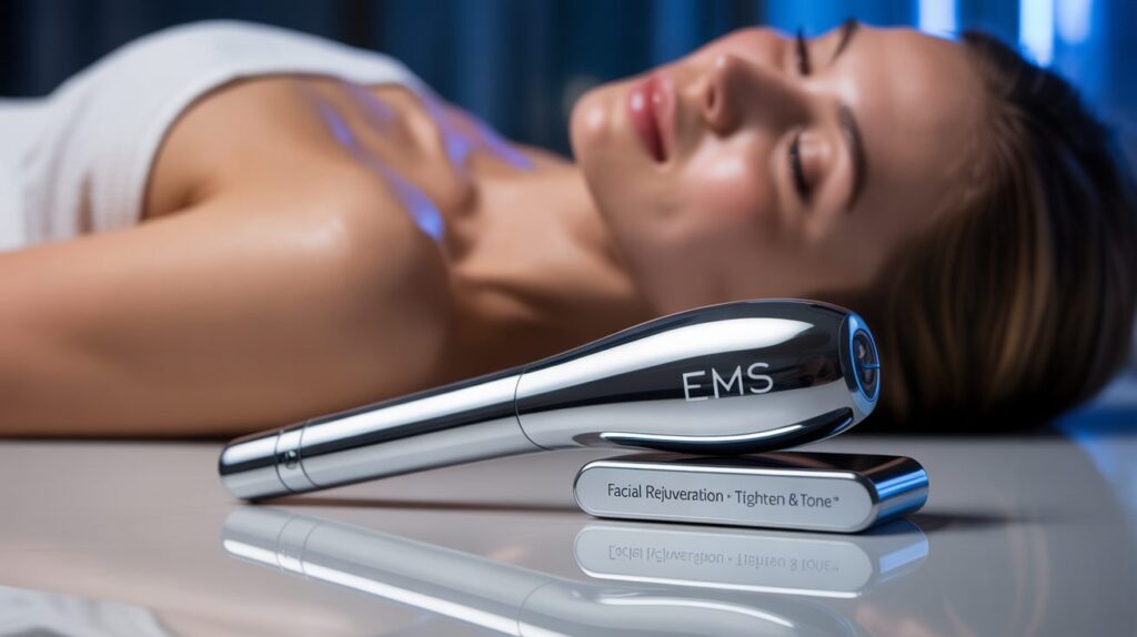 What is the EMS device for face tightening?